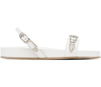 White Slingback Sandals