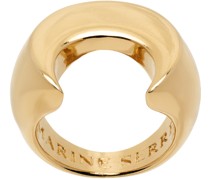 Gold Regenerated Brass Moon Ring
