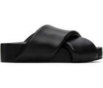 Black Padded Slides