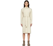 Beige Two-Way Twisted Midi Dress