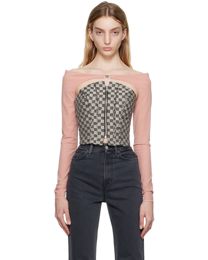 MISBHV Damen Pink Bolero Long Sleeve T-Shirt MISBHV Damen Pink Bolero Long Sleeve T-Shirt