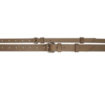 Taupe Double Buckle Belt