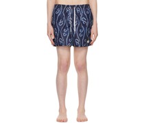 Navy Drawstring Swim Shorts