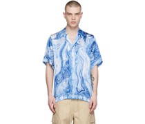 Blue Silk Shirt