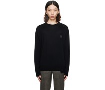 Black Asymmetric Hem Sweater