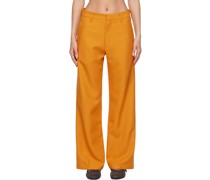 Orange Bootcut Trousers