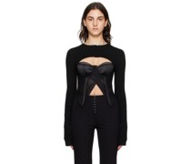 Black Micro Cardigan