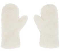 White Detachable Mittens