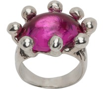 Silver & Pink Diva Ring