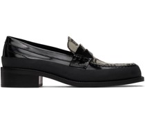 Black & Khaki Jacquard 'The Brutalist' Loafers