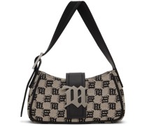 Taupe & Black Mini Monogram Shoulder Bag