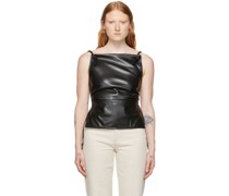 Black Josca Vegan Leather Tank Top