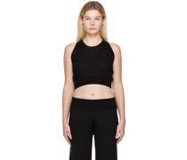 Black Cropped Sports Top