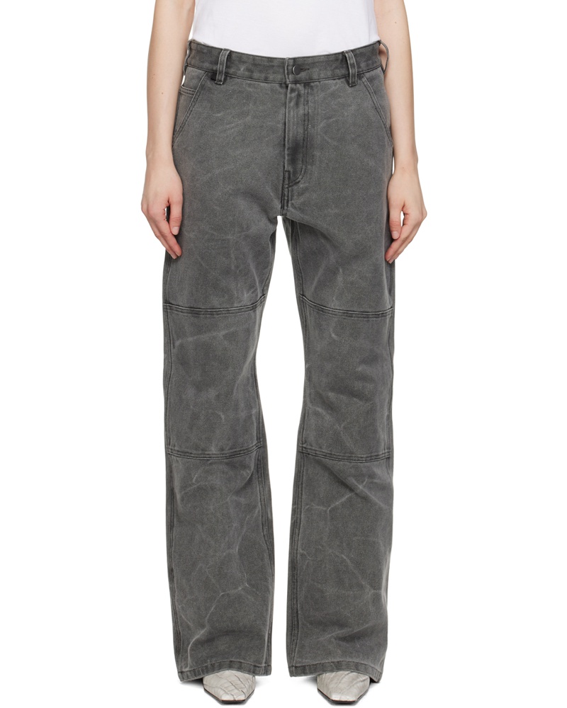 Acne Studios Damen Gray Paneled Trousers