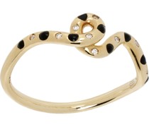 Gold & Black Mini Loop Ring