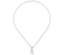 Silver Melt Curb Chain Necklace