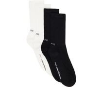 Two-Pack White & Black Socks