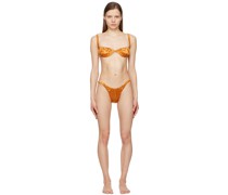 SSENSE Exclusive Orange Shelly & Waves Bikini Set