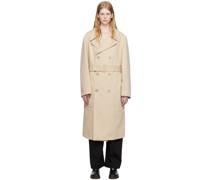 Beige Military Trench Coat