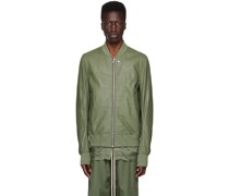 Green Classic Flight Leather Jacket