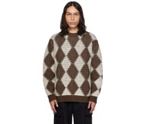 Brown & White Dia Sweater