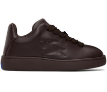 Brown Leather Box Sneakers