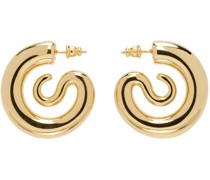 Gold Small Serpent Hoop Earrings