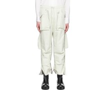 White Loose Thread Trousers