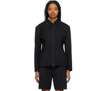 Black Cutout Minimal Jacket