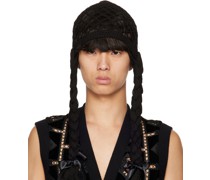 SSENSE Exclusive Black Braided Hair Hat
