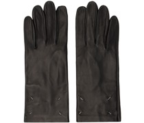 Black Four Stitches Gloves