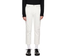 Off-White Button Jeans