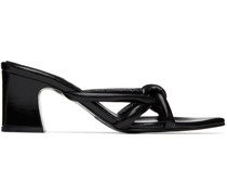 Black Noodle Knot Heeled Sandals