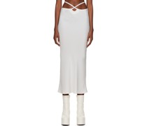 White Wrap Midi Skirt