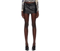 Black Hunter Faux-Leather Miniskirt