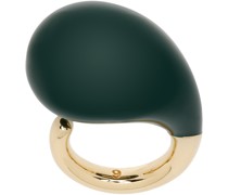 Gold & Green Drop Ring