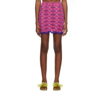 SSENSE Exclusive Pink & Purple Graphic Miniskirt