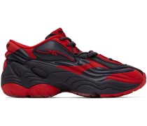 Black & Red Reebok Classics Edition DMX Run 6 Modern Sneakers