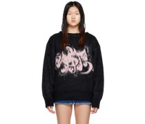 Black & Pink Jacquard Sweater