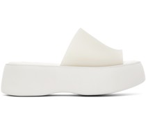 White Becky Platform Slides