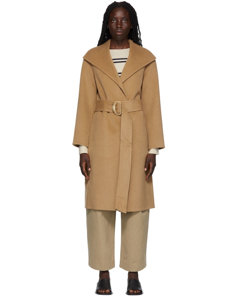 Vince Damen Tan Belted Coat