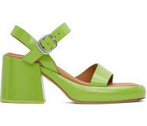 Green Beverly Heeled Sandals
