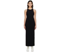 Black Ribbed Midi Dress