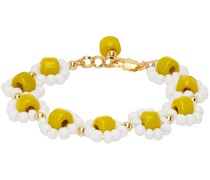 SSENSE Exclusive White & Yellow Beaded Bracelet