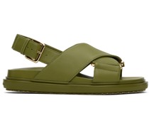 Green Fussbett Crisscross Sandals