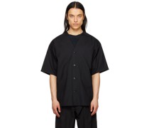 Black Collarless Shirt