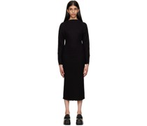 Black Zippie Midi Dress