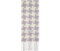 Purple & White Houndstooth Scarf