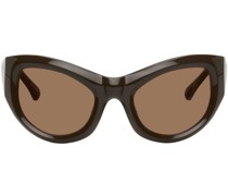 Brown Linda Farrow Edition Cat-Eye Sunglasses