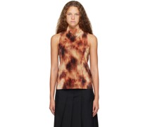 Brown 3D Wave Camisole